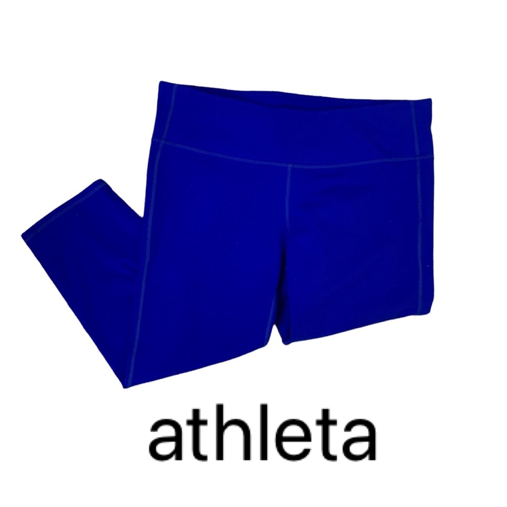 Athleta Cobalt Blue Cropped Leggings Size Large
